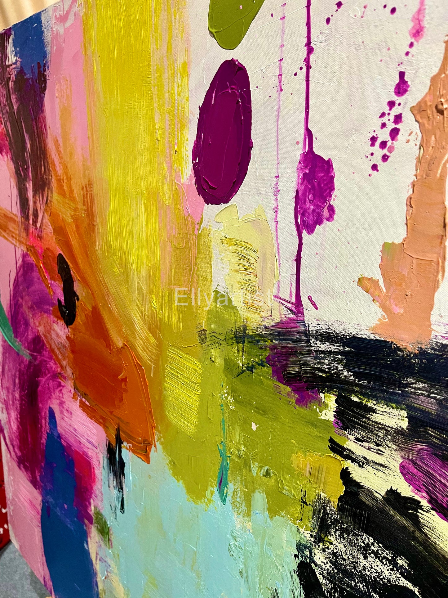 Euphoria in Color Abstract Painting, Large Wall Art, Abstract Canvas Art, Oversized Wall Art, Extra Large Painting, Wall Art