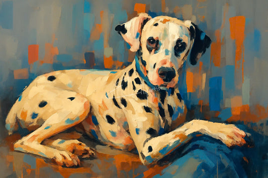 Dalmatian Dog Portrait – Modern Abstract Pet Painting | Colorful Canvas Wall Art