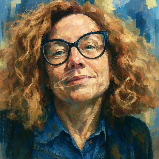 Confident Woman Portrait – Hand-Painted Modern Realism | Empowering Canvas Wall Art