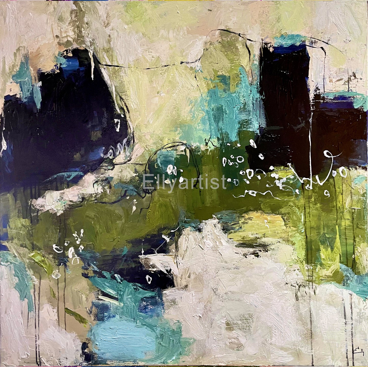 Whispers of Nature Abstract Painting, Large Wall Art, Abstract Canvas Art, Oversized Wall Art, Extra Large Painting, Wall Art