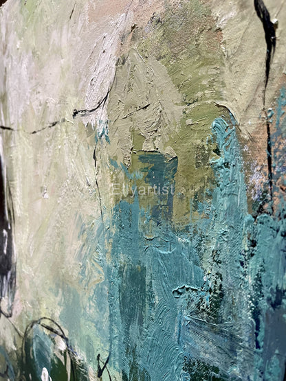 Whispers of Nature Abstract Painting, Large Wall Art, Abstract Canvas Art, Oversized Wall Art, Extra Large Painting, Wall Art