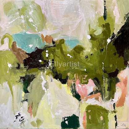 Whispers of Color Abstract Painting, Large Wall Art, Abstract Canvas Art, Oversized Wall Art, Extra Large Painting, Wall Art