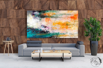 Colourful Acrylic Abstract Painting, Large Wall Art, Abstract Canvas Art, Oversized Wall Art, Extra Large Painting, Wall Art